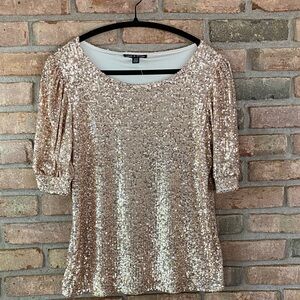 Cable & Gauge Shimmering Sequin Blouse